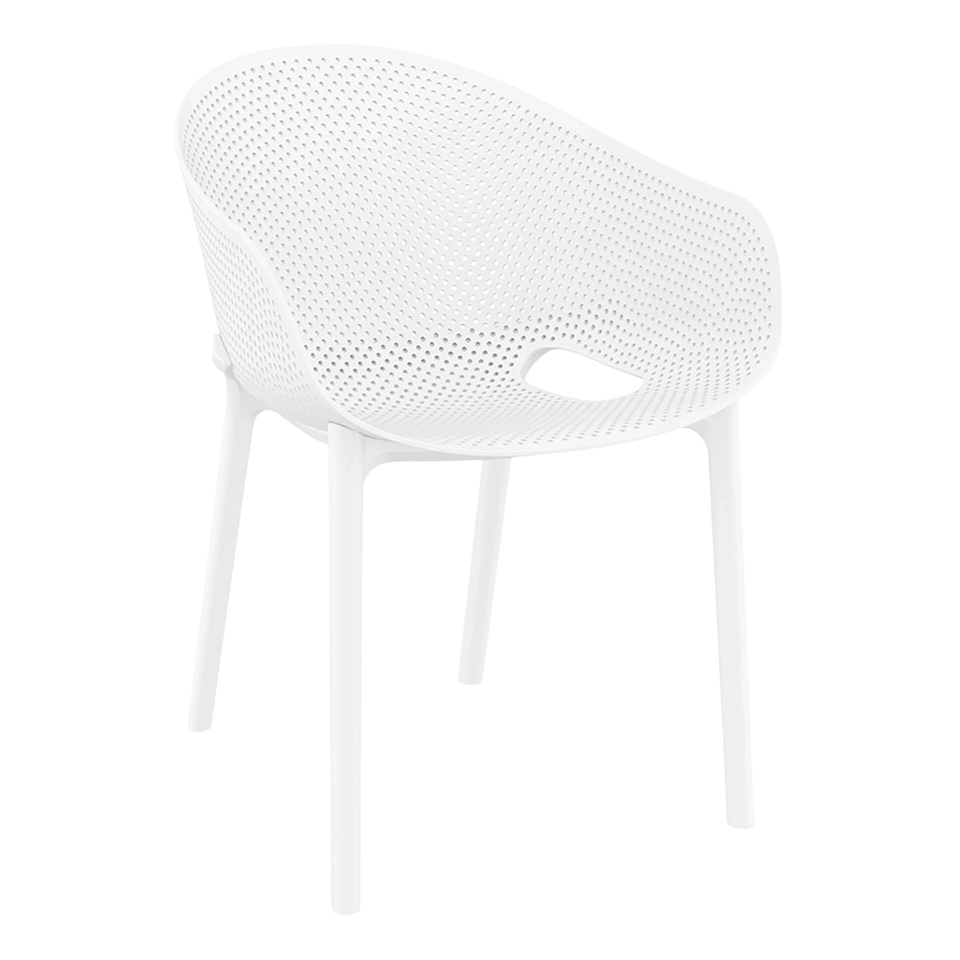 Siesta Sky Pro Chair in White | Polypropylene | CATAS Certified | Stackable commercial kitchen equipment