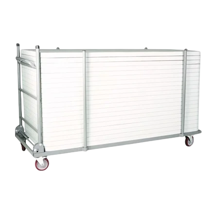 Manhattan Trestle Package - 10x Tables 2420 x 760mm Rectangle - with 1x Trolley commercial kitchen equipment