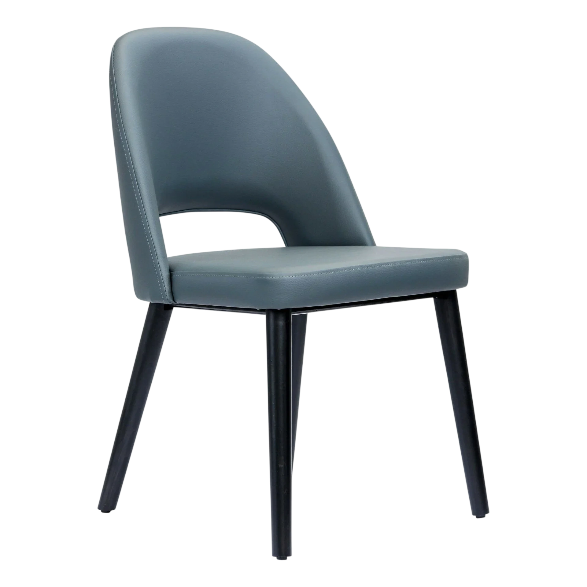 Durafurn Semifreddo Chair - Black Legs/Anthracite Vinyl commercial kitchen equipment