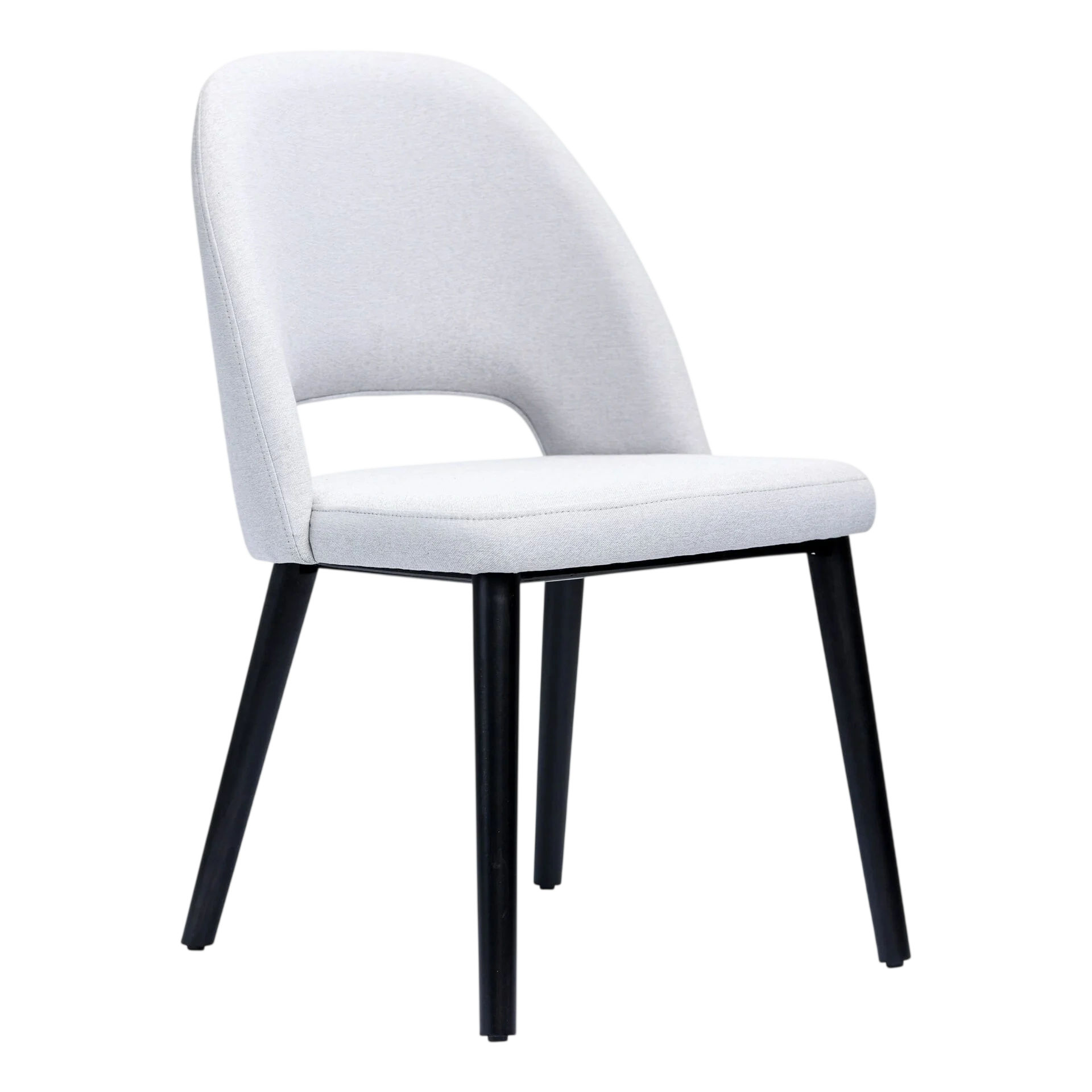 Semifreddo Chair - Black Legs/ Light Grey Woven Fabric commercial kitchen equipment