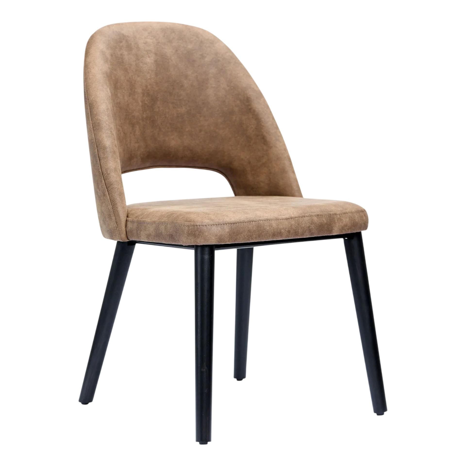 Durafurn Semifreddo Chair - Black Legs/Mocha Fabric commercial kitchen equipment