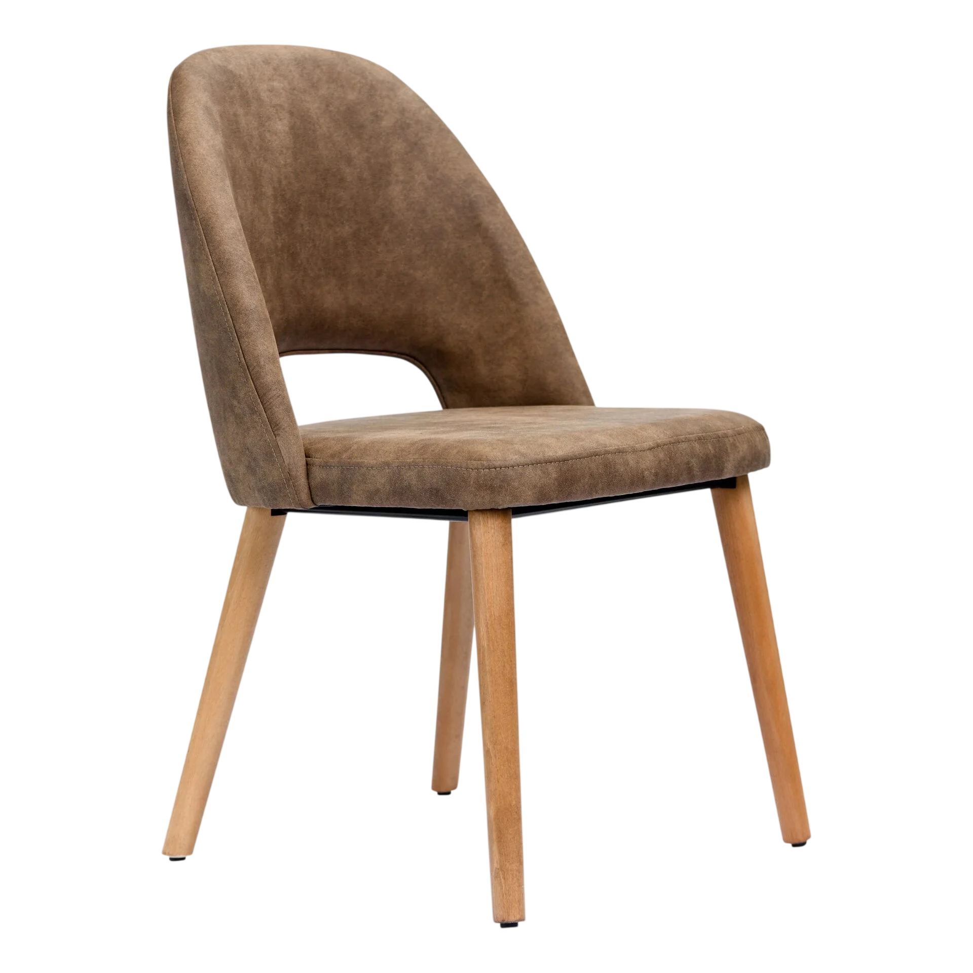 Semifreddo Chair - Trojan Oak Legs/Mocha Fabric commercial kitchen equipment