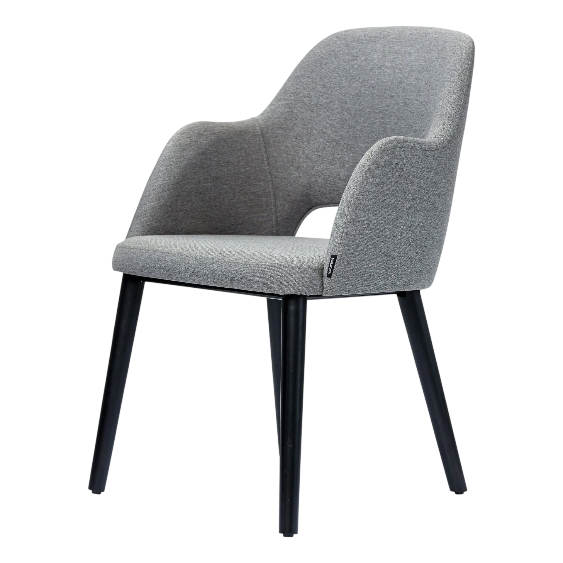 Durafurn Sorbet Chair - Black Legs/Taupe Woven Fabric commercial kitchen equipment
