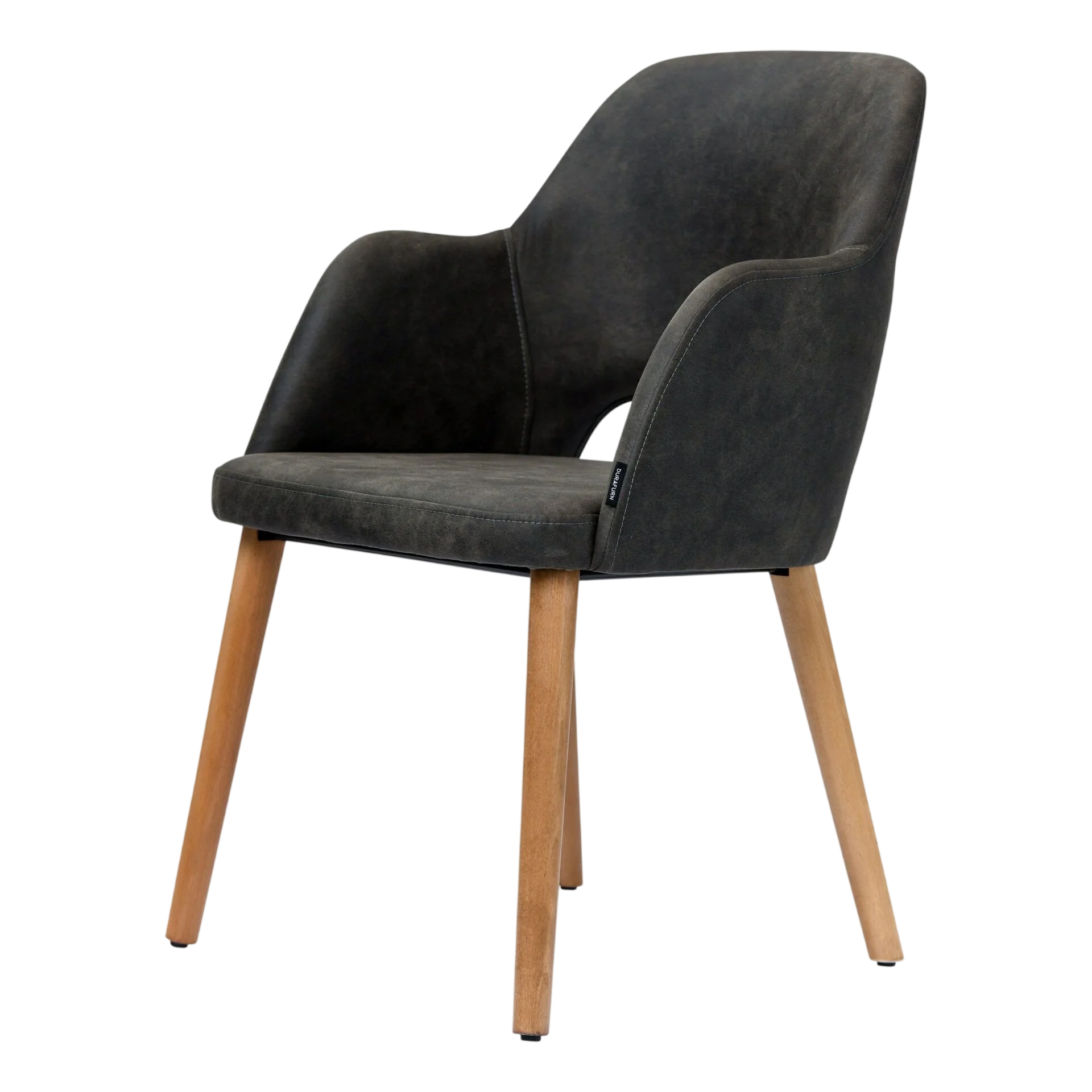 Sorbet Chair - Trojan Oak Legs/Charcoal Fabric commercial kitchen equipment