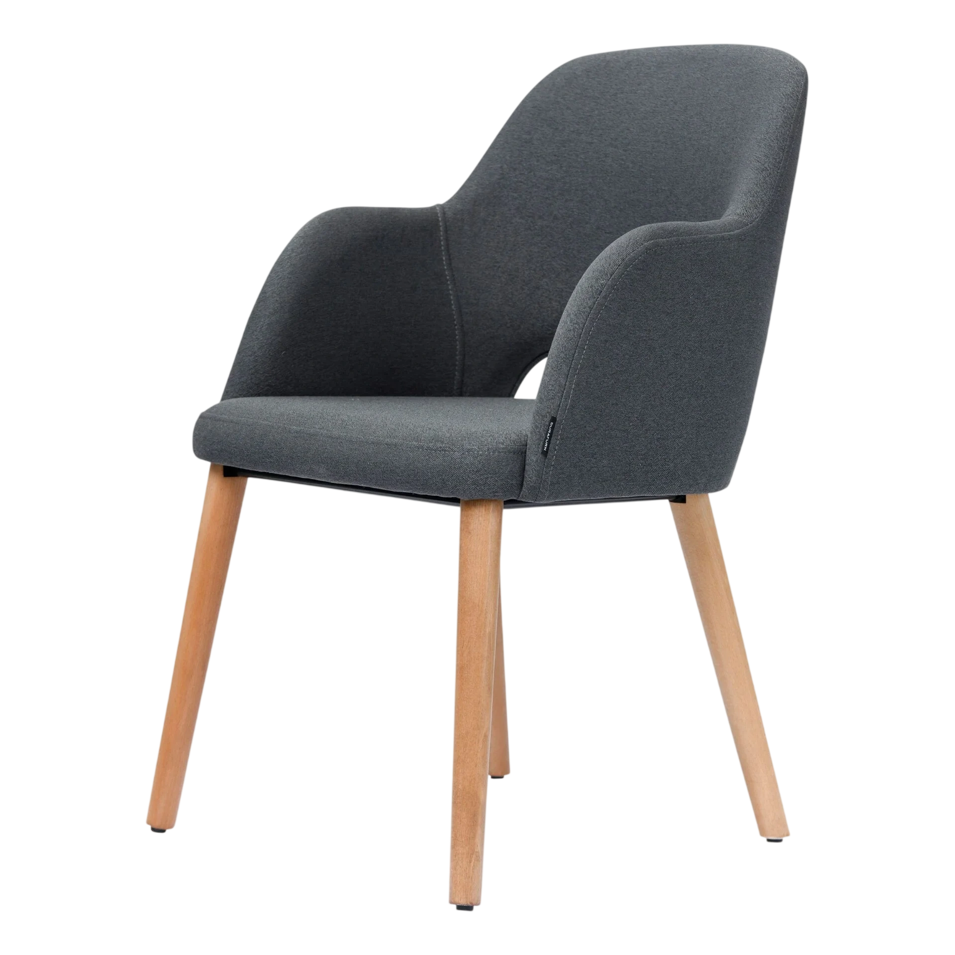 Anthracite Furnlink Durafurn Sorbet Chair - Trojan Oak Legs commercial kitchen equipment