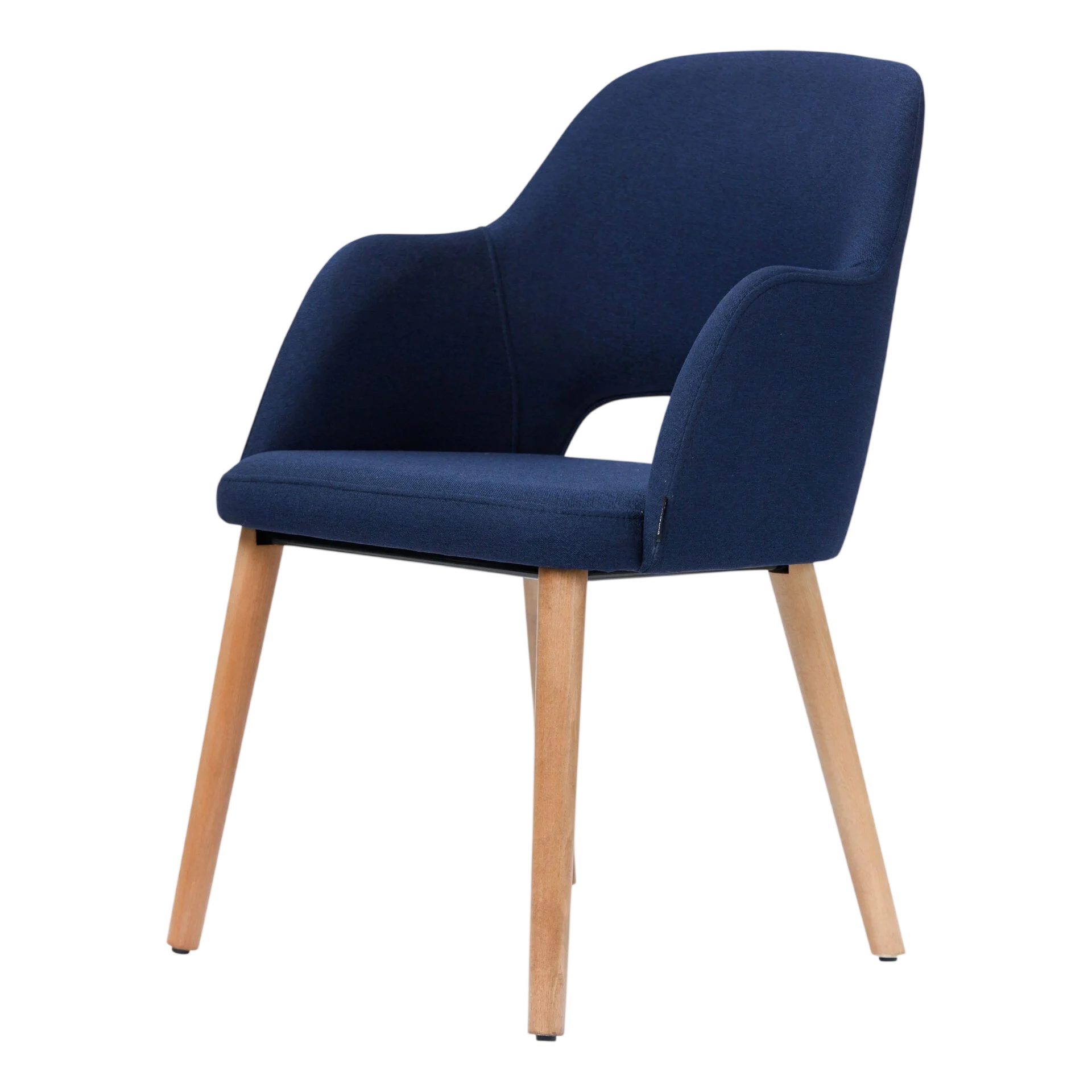 Navy Furnlink Durafurn Sorbet Chair with Trojan Oak Legs - Premium Comfort commercial kitchen equipment