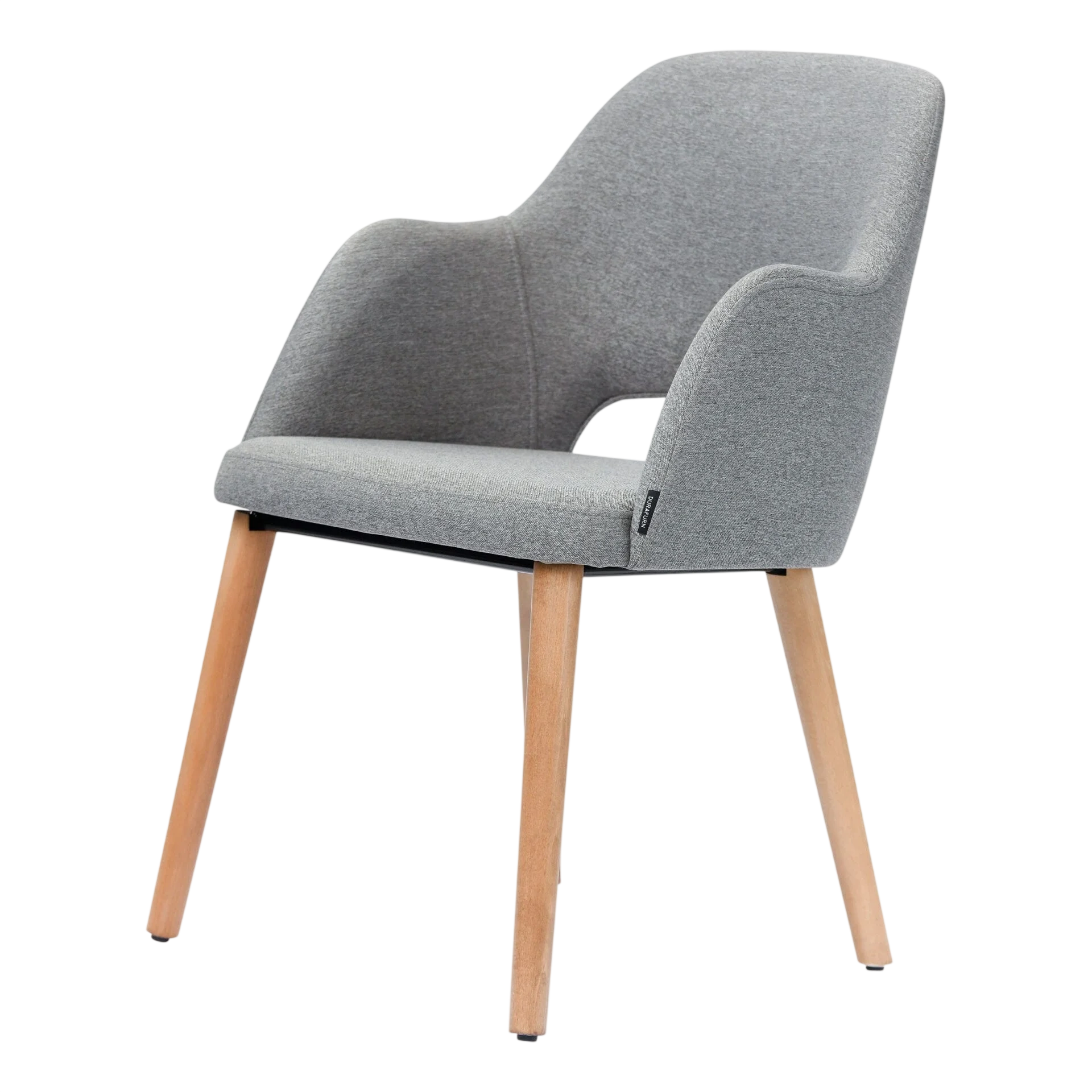 Taupe Furnlink Durafurn Sorbet Chair with Trojan Oak Legs - Enhancing Comfort and Style commercial kitchen equipment