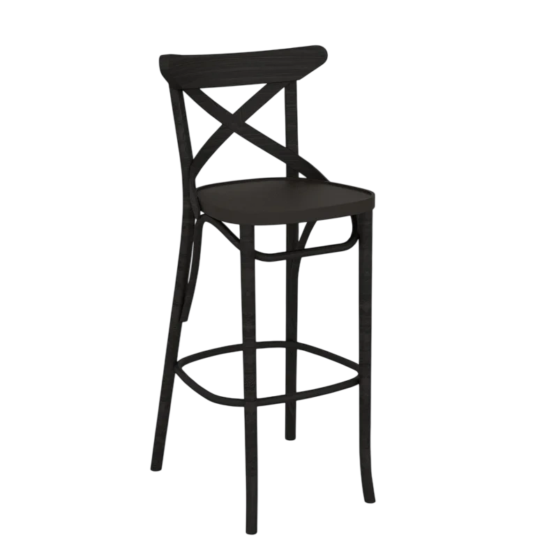 Paged Crossback 750 Bar Stool in Black - Elegant Bentwood Design commercial kitchen equipment
