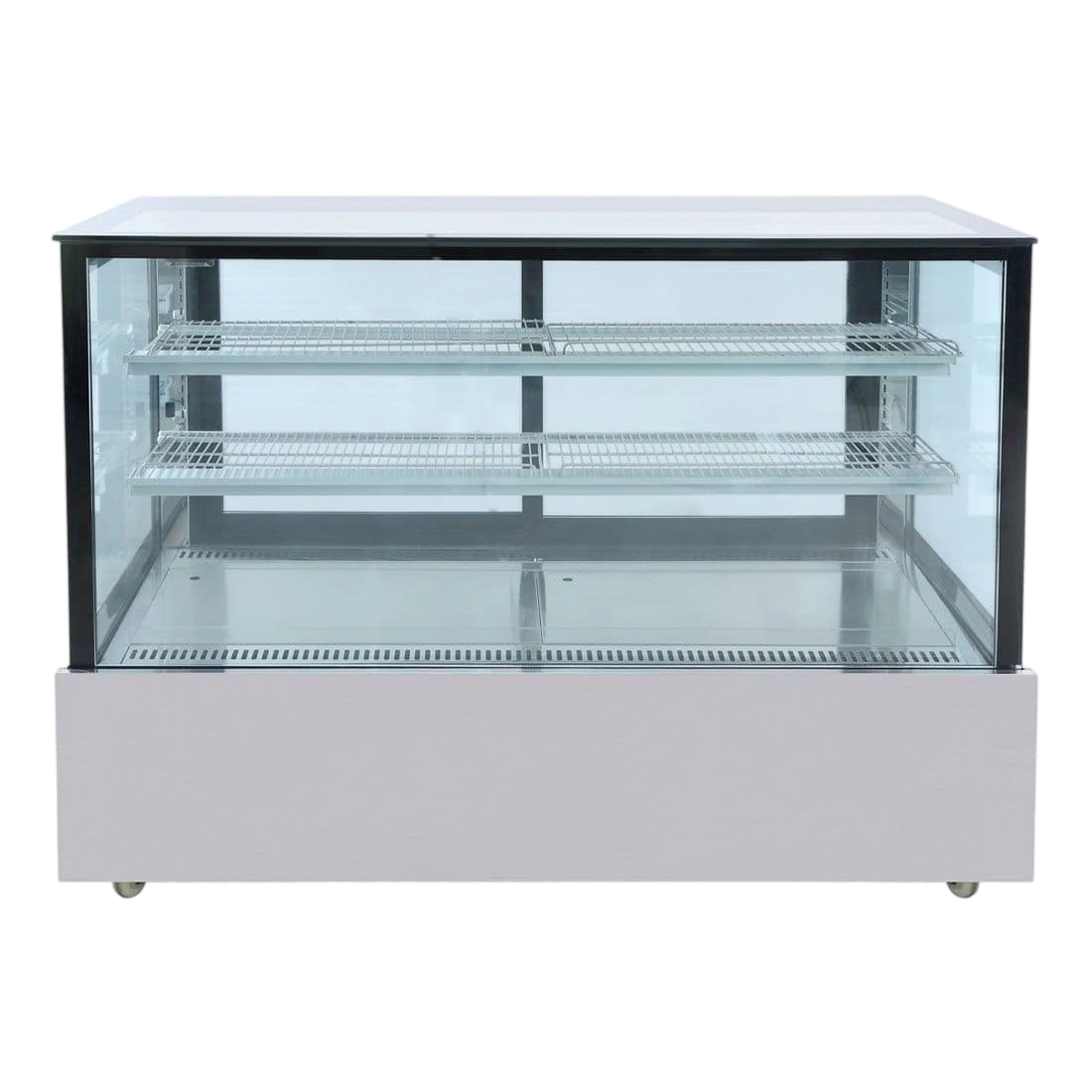 Bonvue SSU150-2XB Black Trim Square Glass Cake Display – 1500mm commercial kitchen equipment