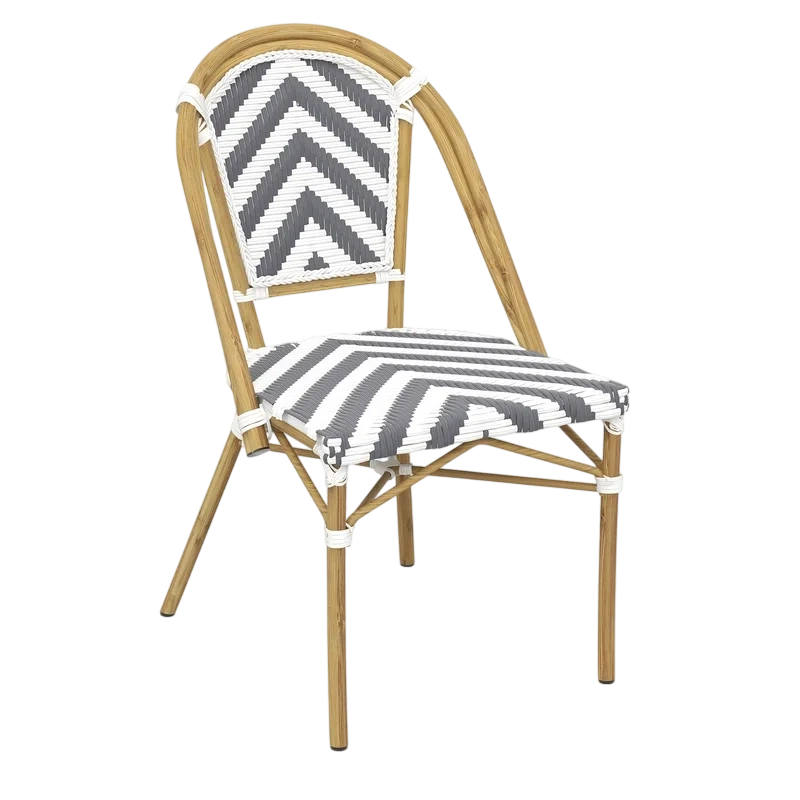 Eiffel Chair with Dark Grey/White Chevron - Elegance and Durability Combined commercial kitchen equipment