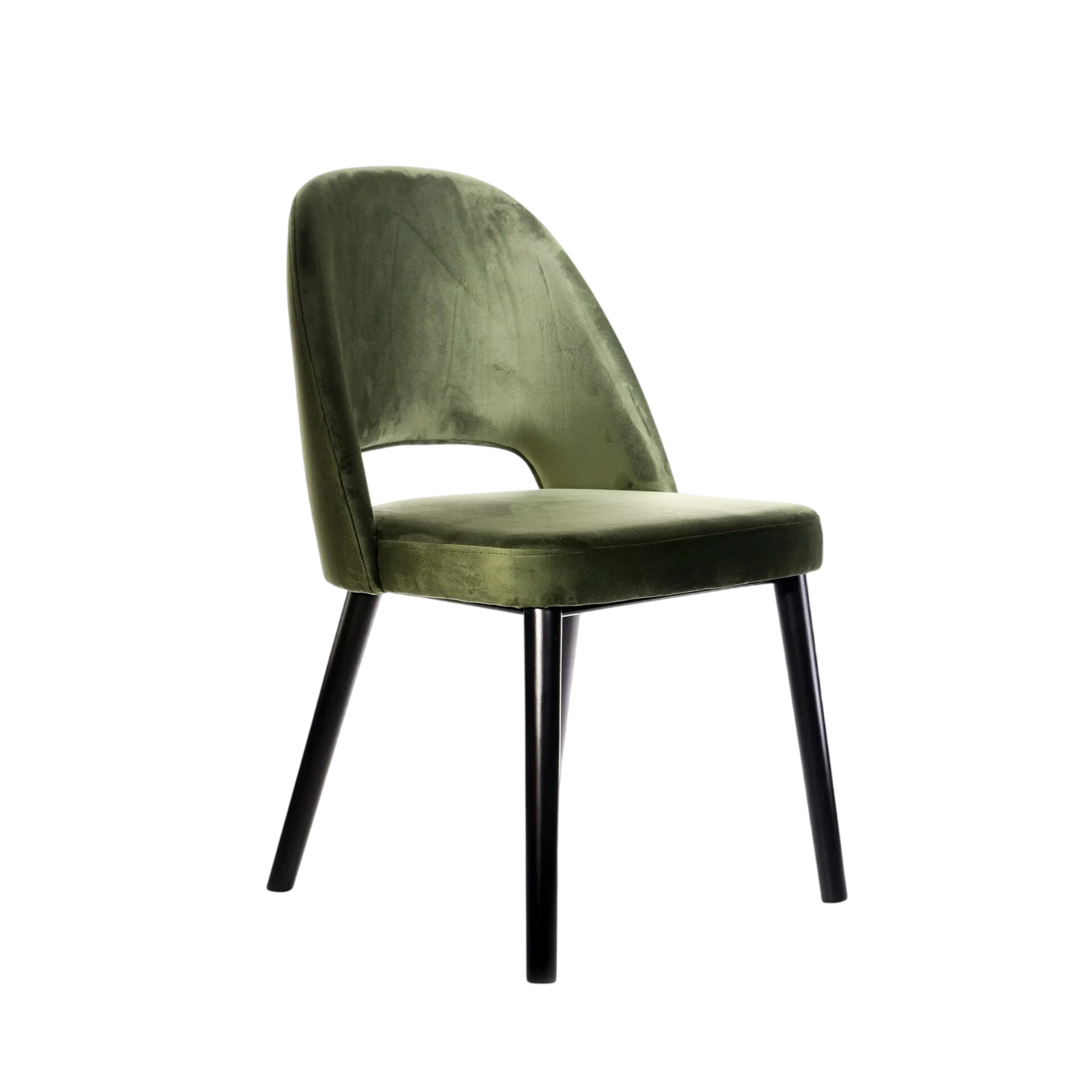 Avocado Velvet Semifreddo Chair with Chic Black Legs - Elegant Seating for Contemporary Spaces commercial kitchen equipment