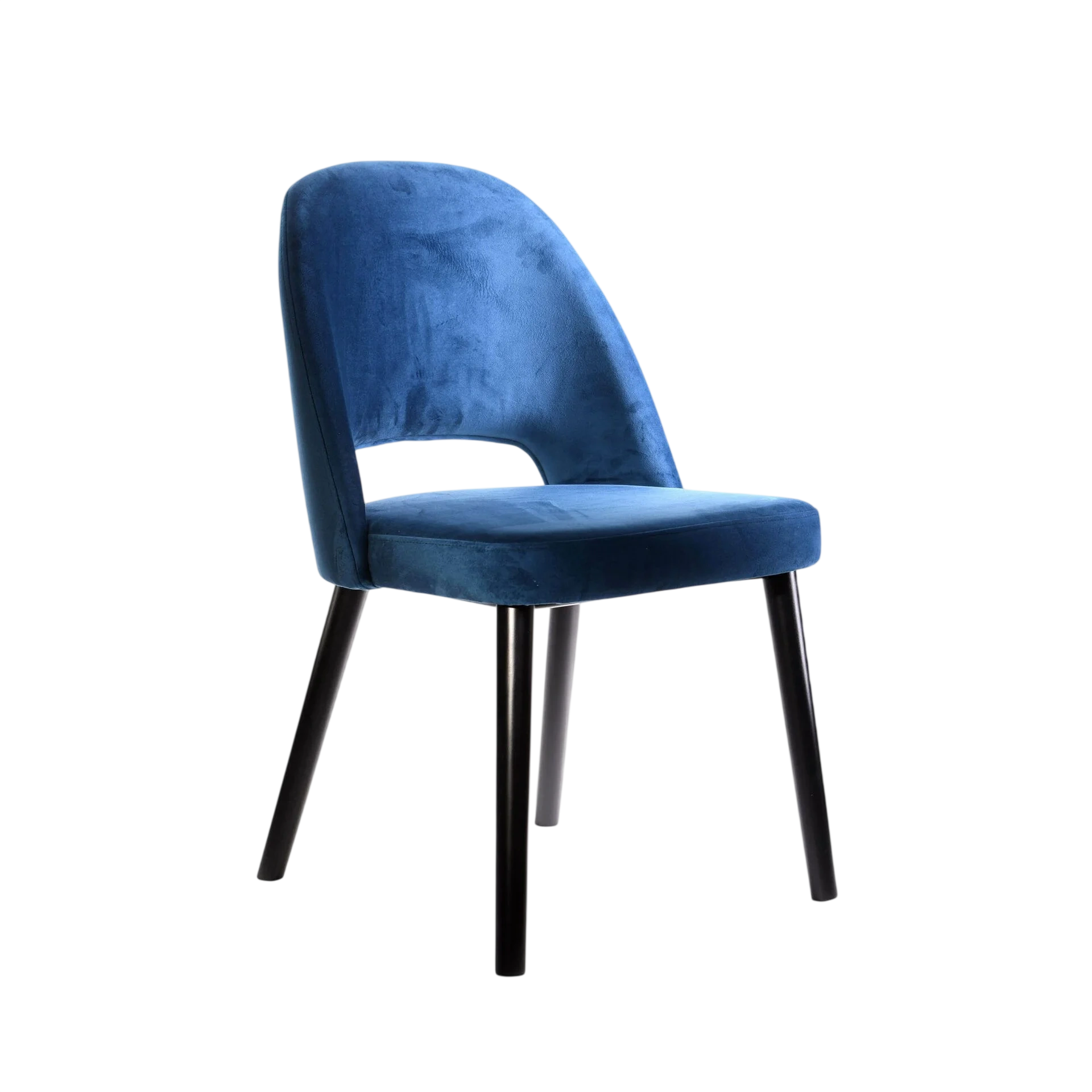 Denim Velvet Semifreddo Chair with Sophisticated Black Legs - Premium Indoor Seating Experience commercial kitchen equipment