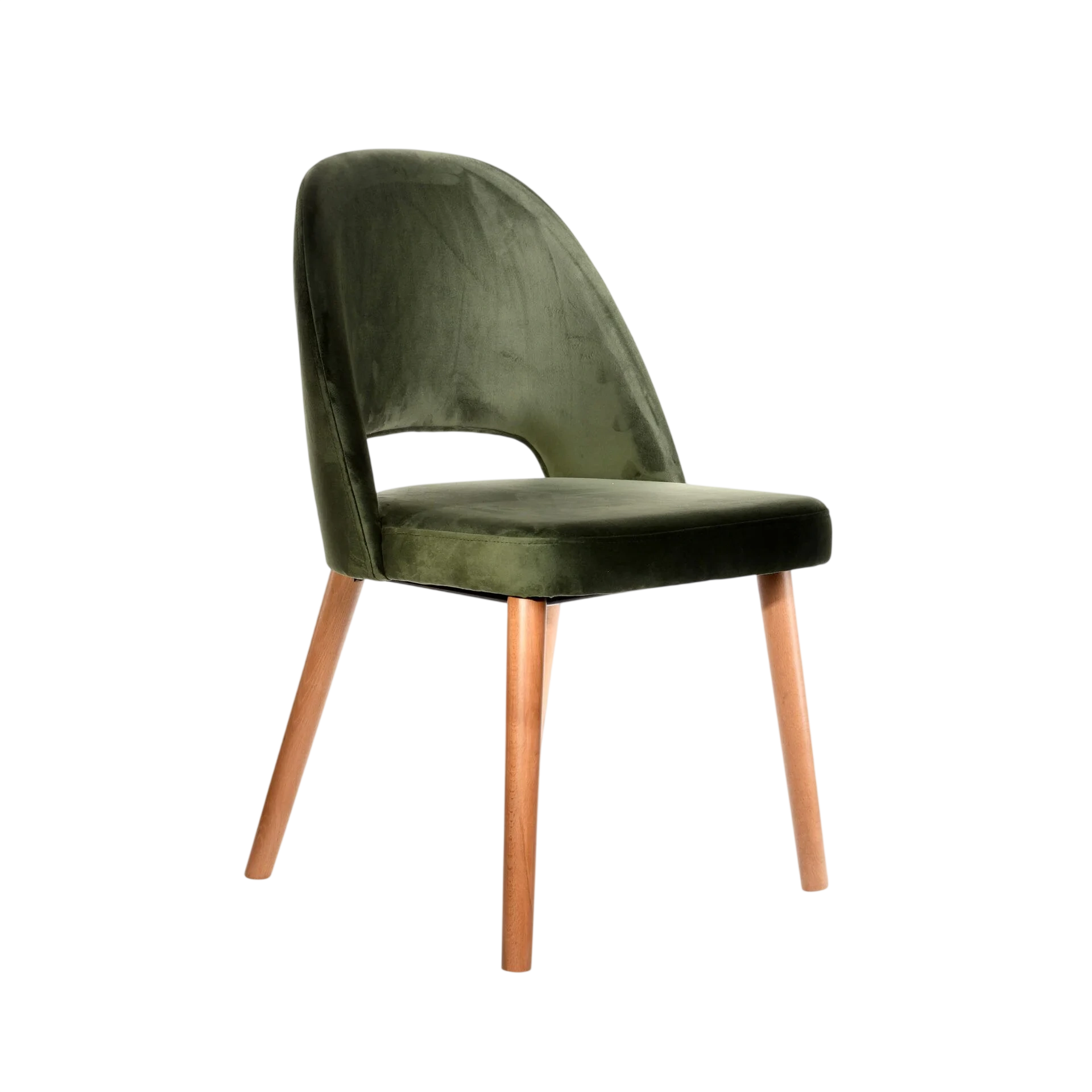 Avocado Velvet Semifreddo Chair with Trojan Oak Legs - Luxurious Comfort for Indoor Settings commercial kitchen equipment