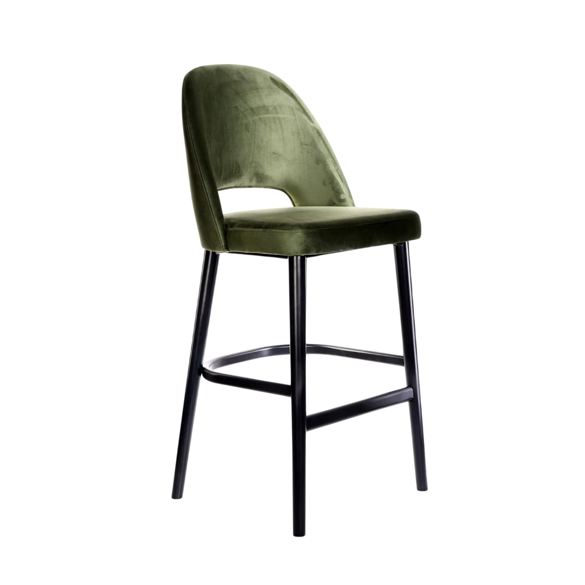 Durafurn Avocado Velvet Semifreddo Stool – Black Legs commercial kitchen equipment
