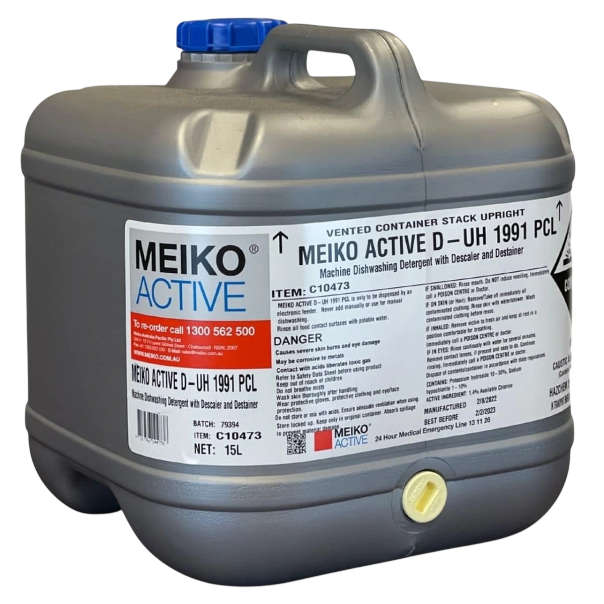 MEIKO Active D-UH 1991 PCL 15L - Premium Non-Foaming Dishwashing Liquid commercial kitchen equipment