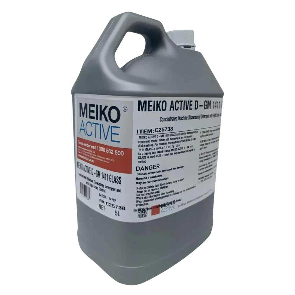 MEIKO ACTIVE D-GM 1411 GLASS - Non-Foaming Glasswasher Detergent (2 x 5 Litre) commercial kitchen equipment