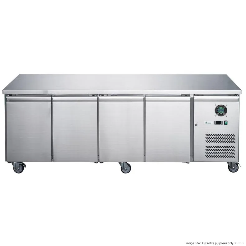 FED-X XUB7C22S4V Bench Fridge - Front View