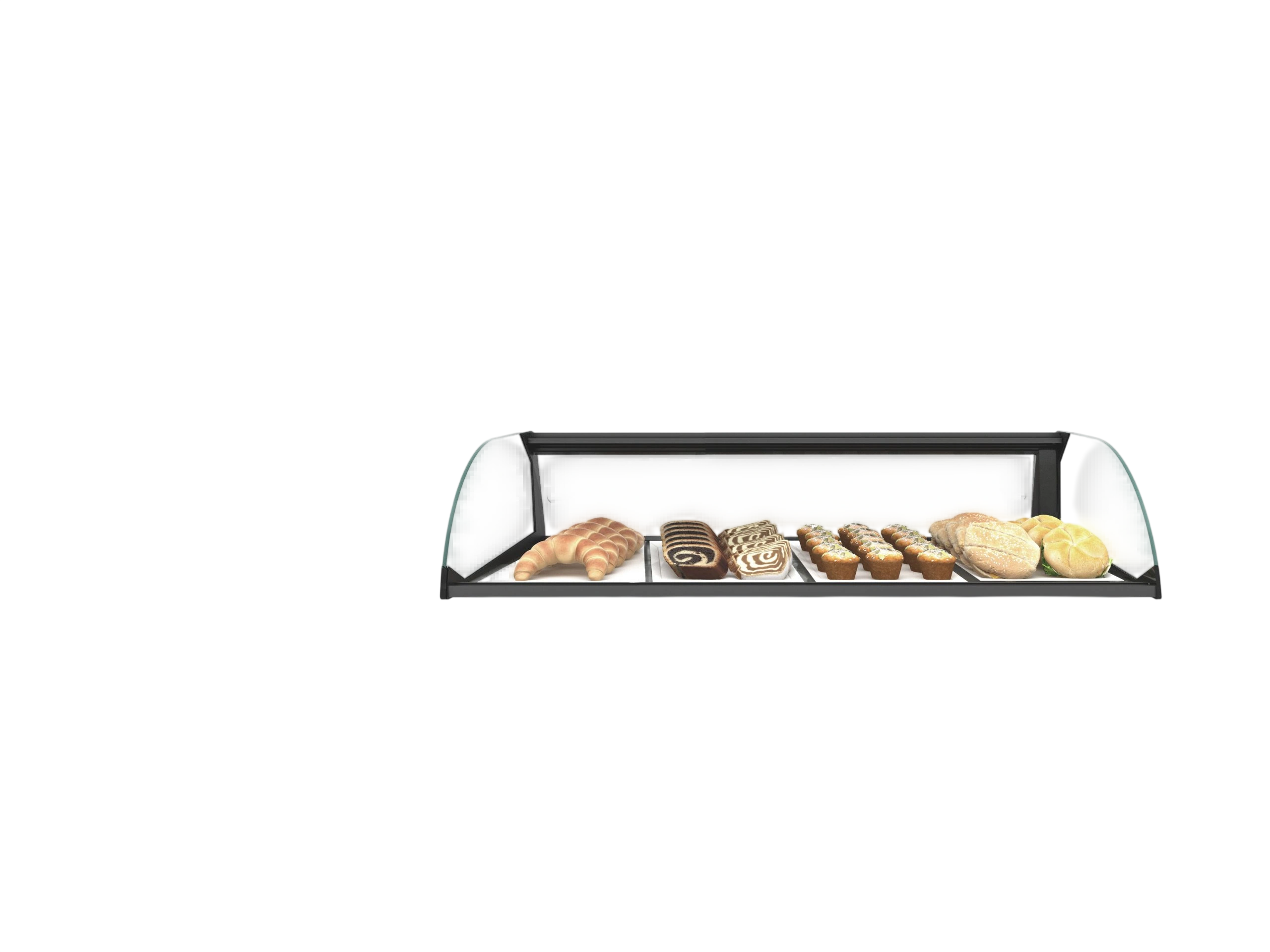 Sayl ADSC0840 Curved Ambient Display – 840mm, Tempered Glass Showcase commercial kitchen equipment