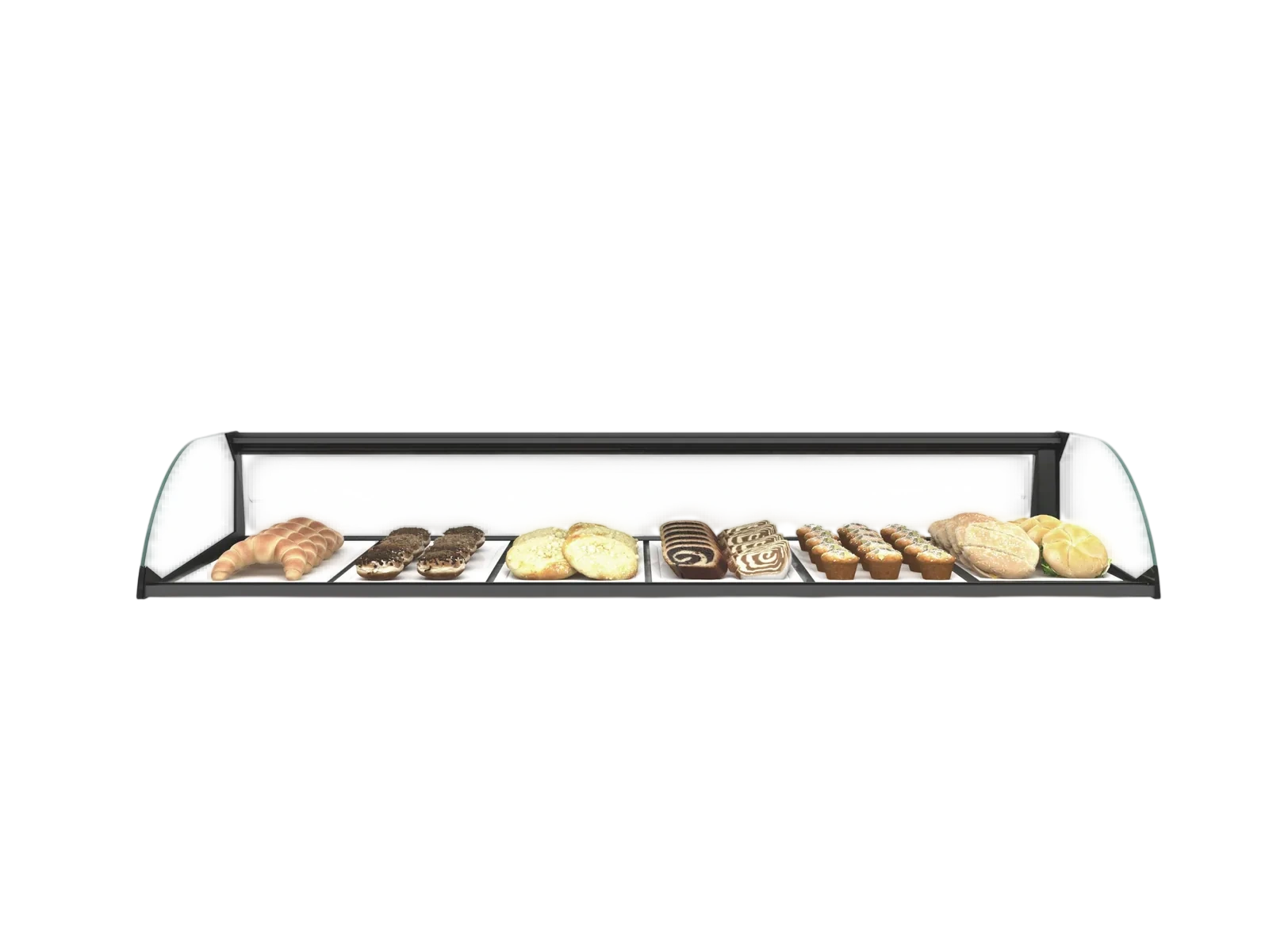 Sayl ADSC1190 Curved Ambient Display – 1190mm, Tempered Glass Showcase commercial kitchen equipment