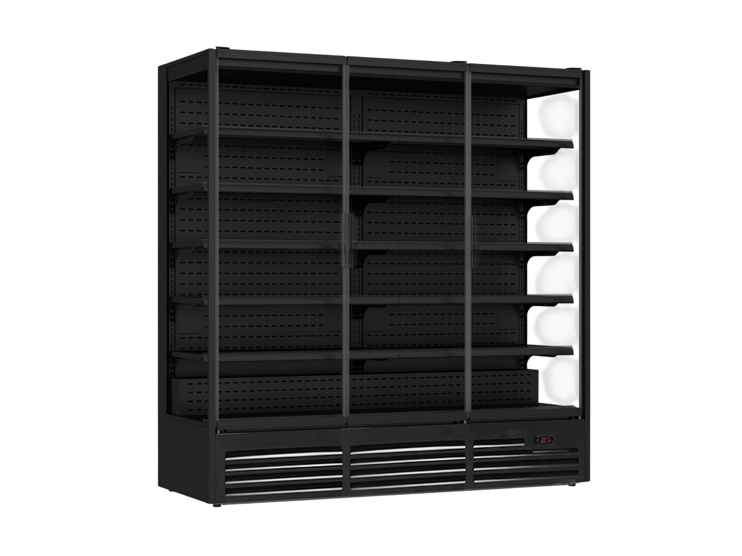 Saltas MDS1875 3 Door Multideck Fridge – 1939L, -1° to 5°C commercial kitchen equipment