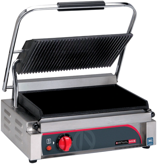 Anvil TSS2000 Panini Press Single Ribbed Top Flat Bottom commercial kitchen equipment
