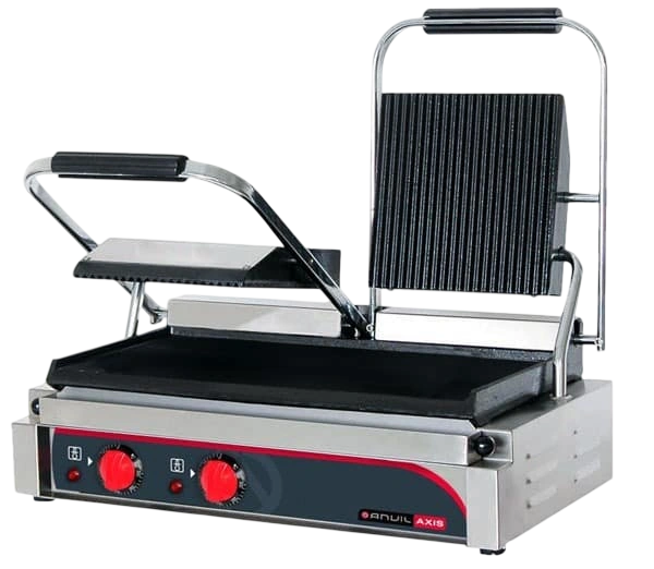 Anvil TSS3000 Panini Press Double Ribbed Top Flat Bottom commercial kitchen equipment
