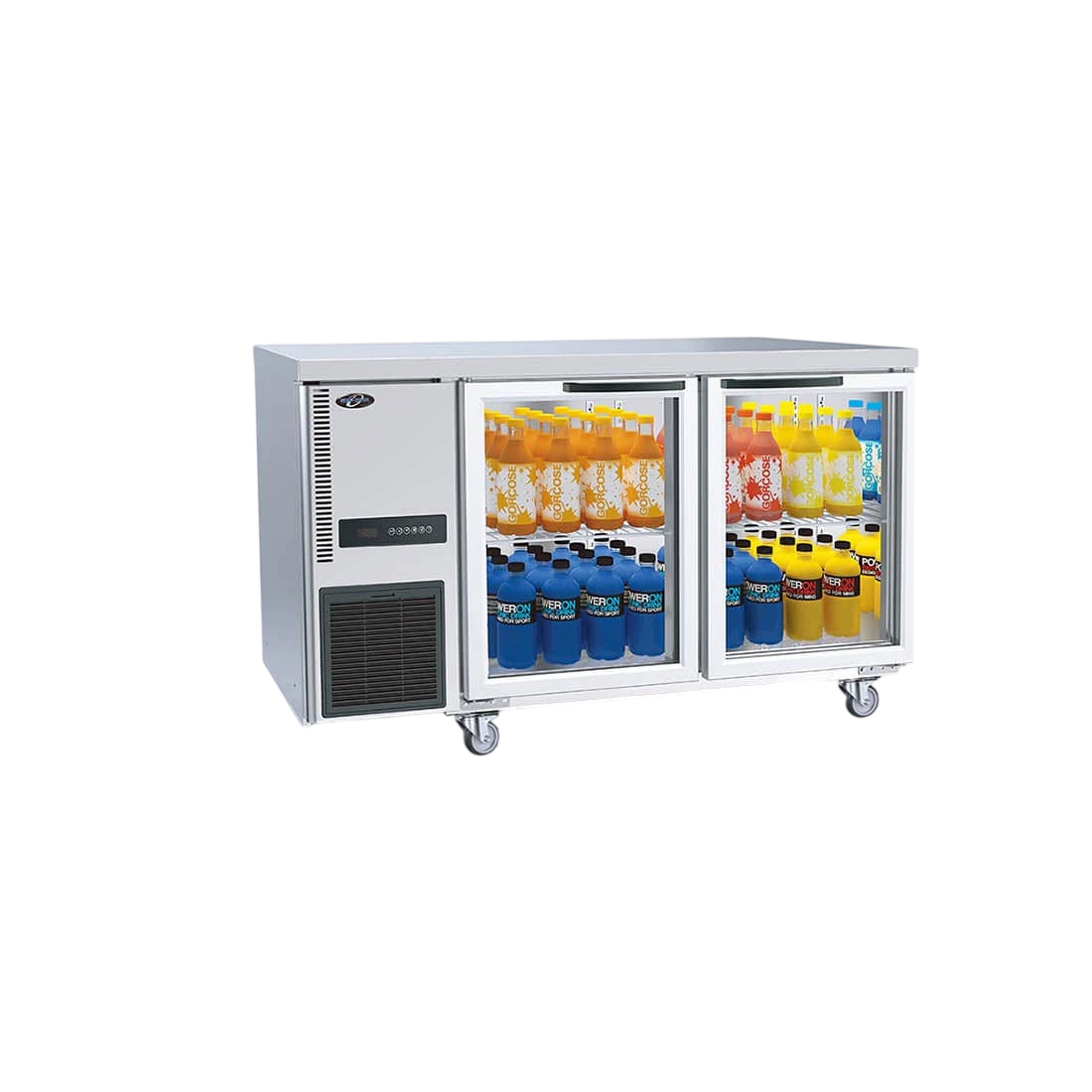 Thermaster TL1500TNG Glass Door Workbench Fridge – Gross Volume: 345L