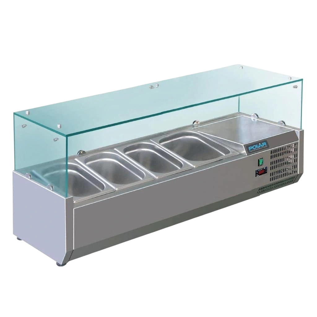Polar GD875-A G-Series Benchtop Prep Fridge – 3× 1/3GN & 1× 1/2GN commercial kitchen equipment