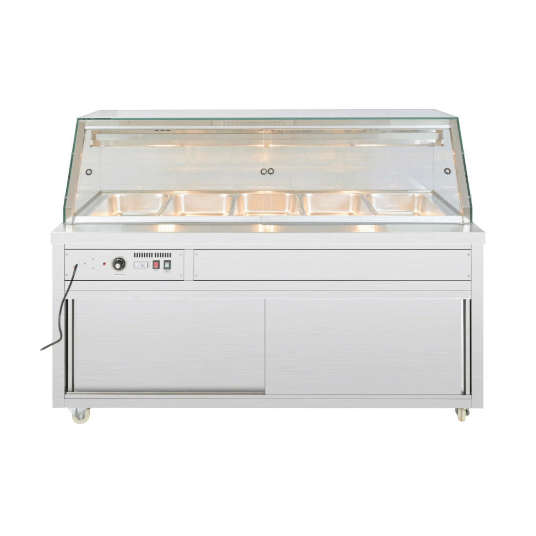 Thermaster PG180FE-XG Wet & Dry Bain Marie Display – 5× 1/1 GN Pans commercial kitchen equipment