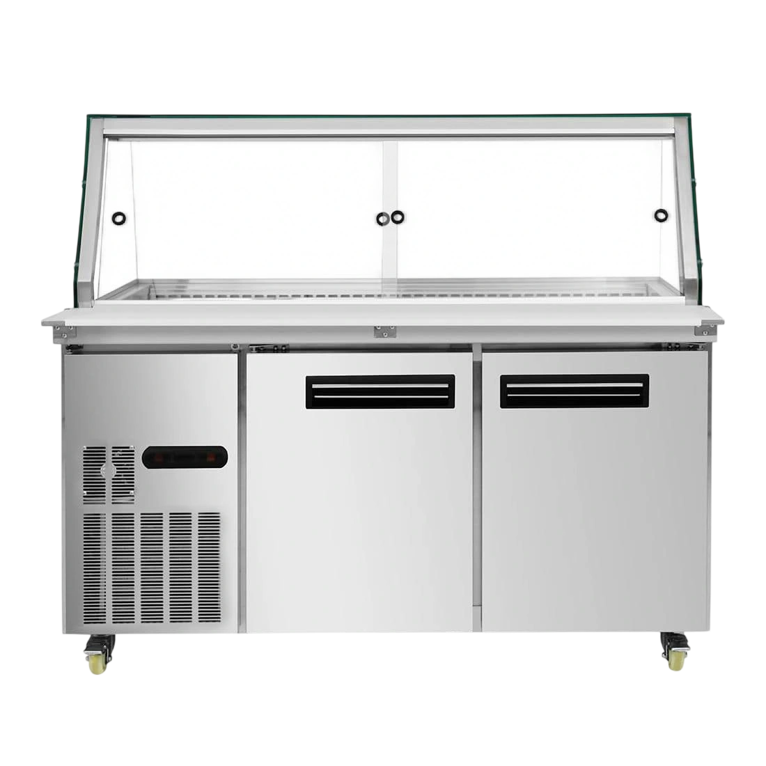 Thermaster PG150FA-XG Cold Salad & Noodle Bar – 600L, 4x1/1 GN, Glass Canopy commercial kitchen equipment