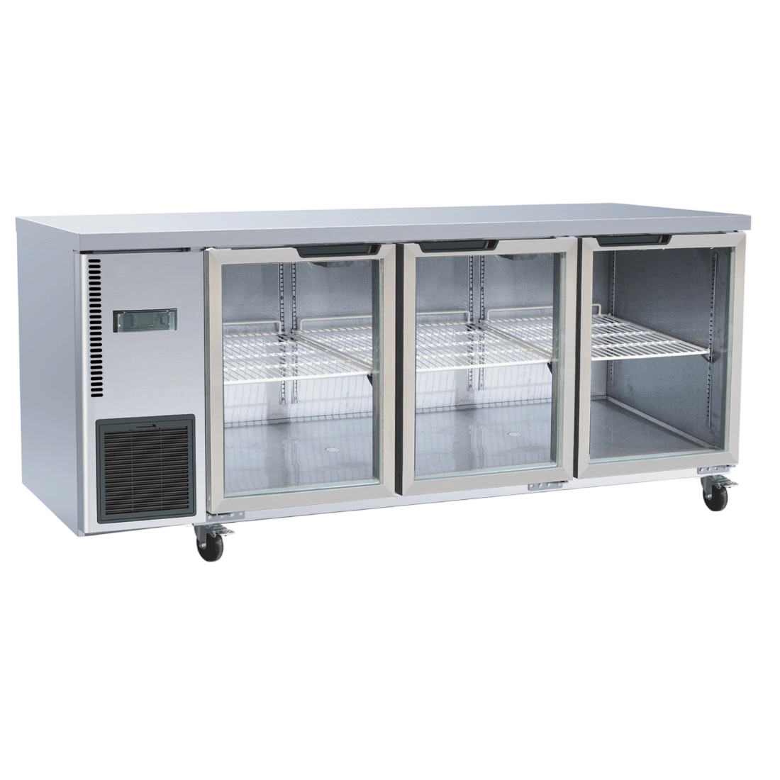 Thermaster TL1800TNG-3D Steel Triple Glass Door Workbench Fridge