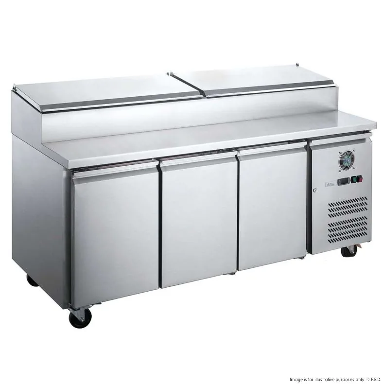 FED-X XSS8C20S3V Stainless Steel Sandwich Prep Fridge with 580L Capacity