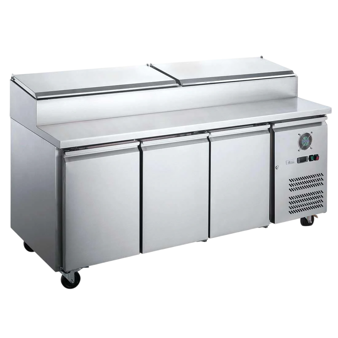 FED-X XSS8C20S3V Three Door Sandwich Prep Fridge – 580L, GN-Compatible, Fan-Forced commercial kitchen equipment