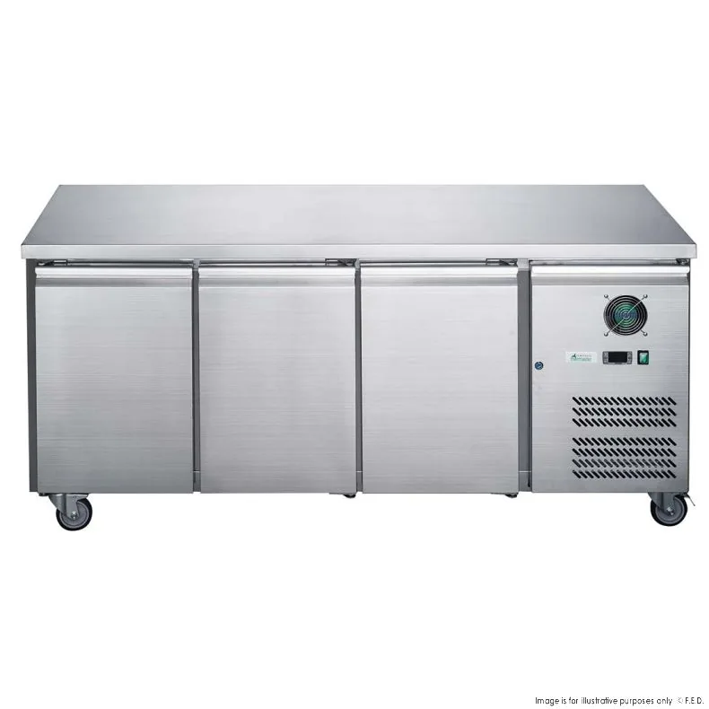 FED-X S/S Three Door Bench Fridge - XUB6C18S3V