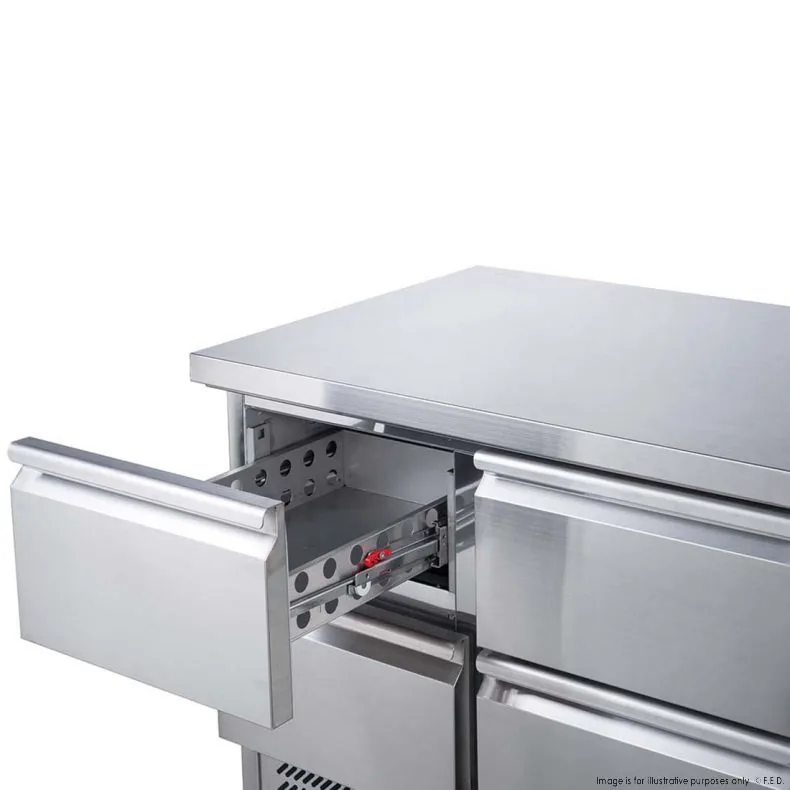 FED-X Six Drawer Compact Workbench Fridge Drawer Detail - XGNS1300-6D