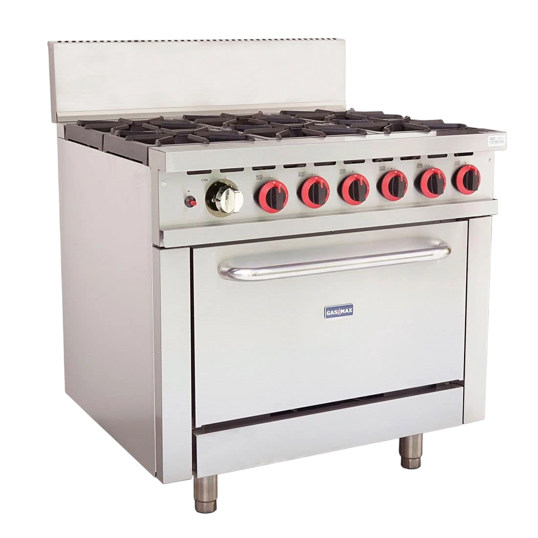 Gasmax GBS6TLPG six-burner LPG range with oven