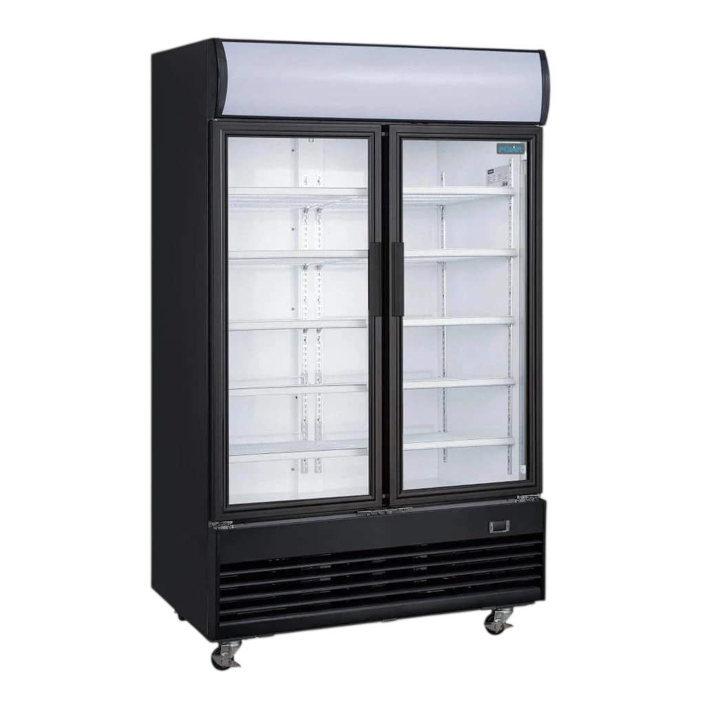 Polar GM813-A Upright Display Fridge | 950L, Hinged Doors, Lightbox commercial kitchen equipment