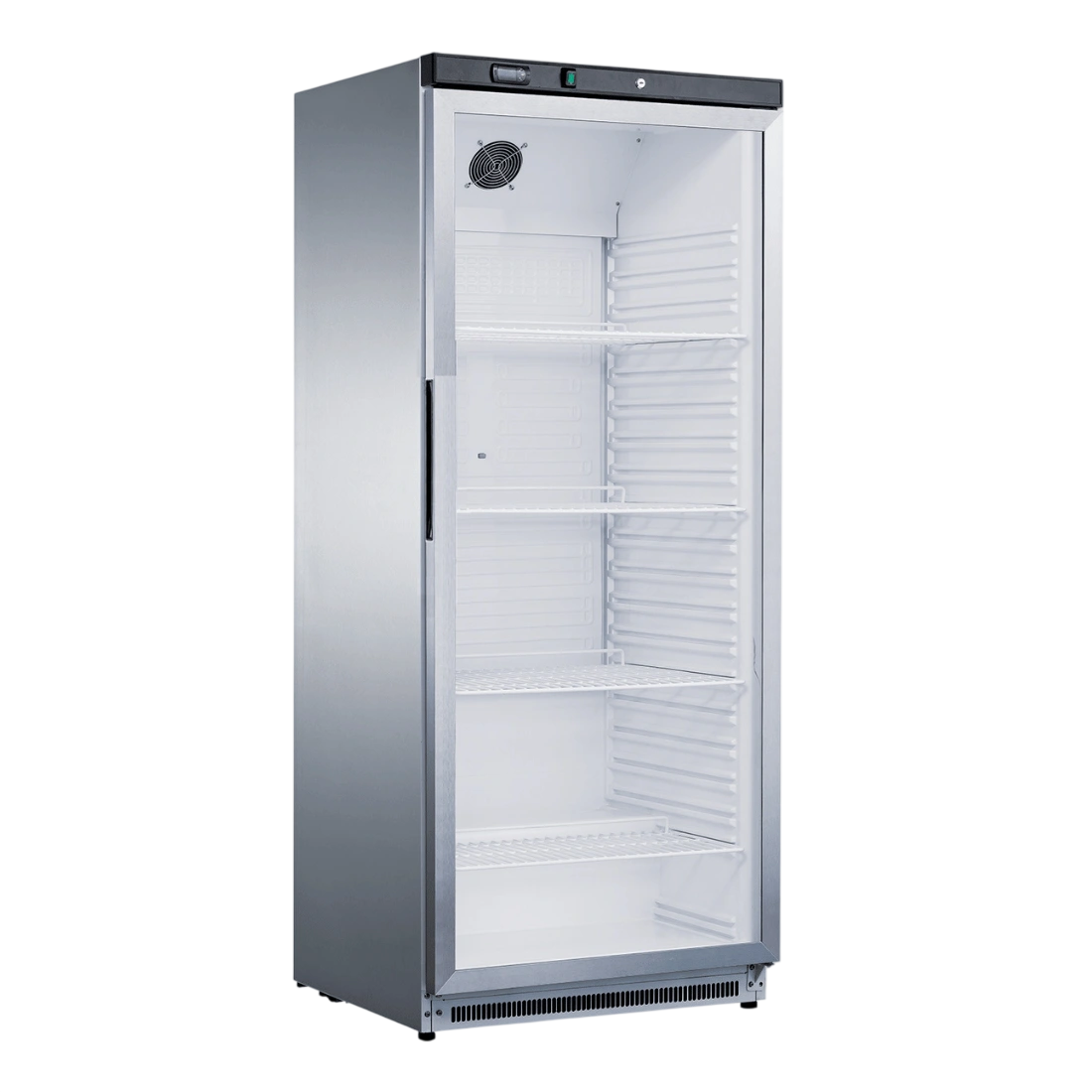 Thermaster FED-X XR600SG 570L Single Glass Door Display Fridge – Stainless, Digital, Eco-Friendly