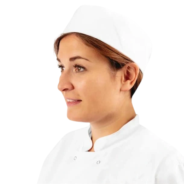 Whites A203 Chefs Skull Cap White – Polycotton / Elasticated Back (S-XL) commercial kitchen equipment