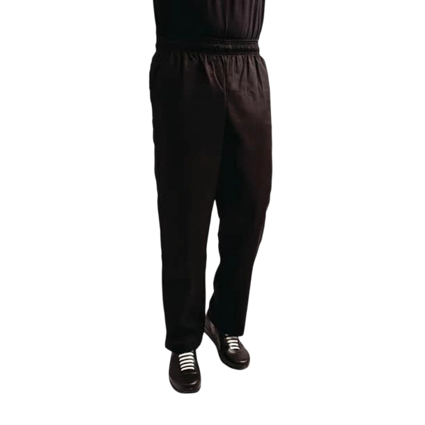Whites A029T Easyfit Chef Pants Teflon Black – Stain Resistant / Elastic Waist (XS-XXL) commercial kitchen equipment