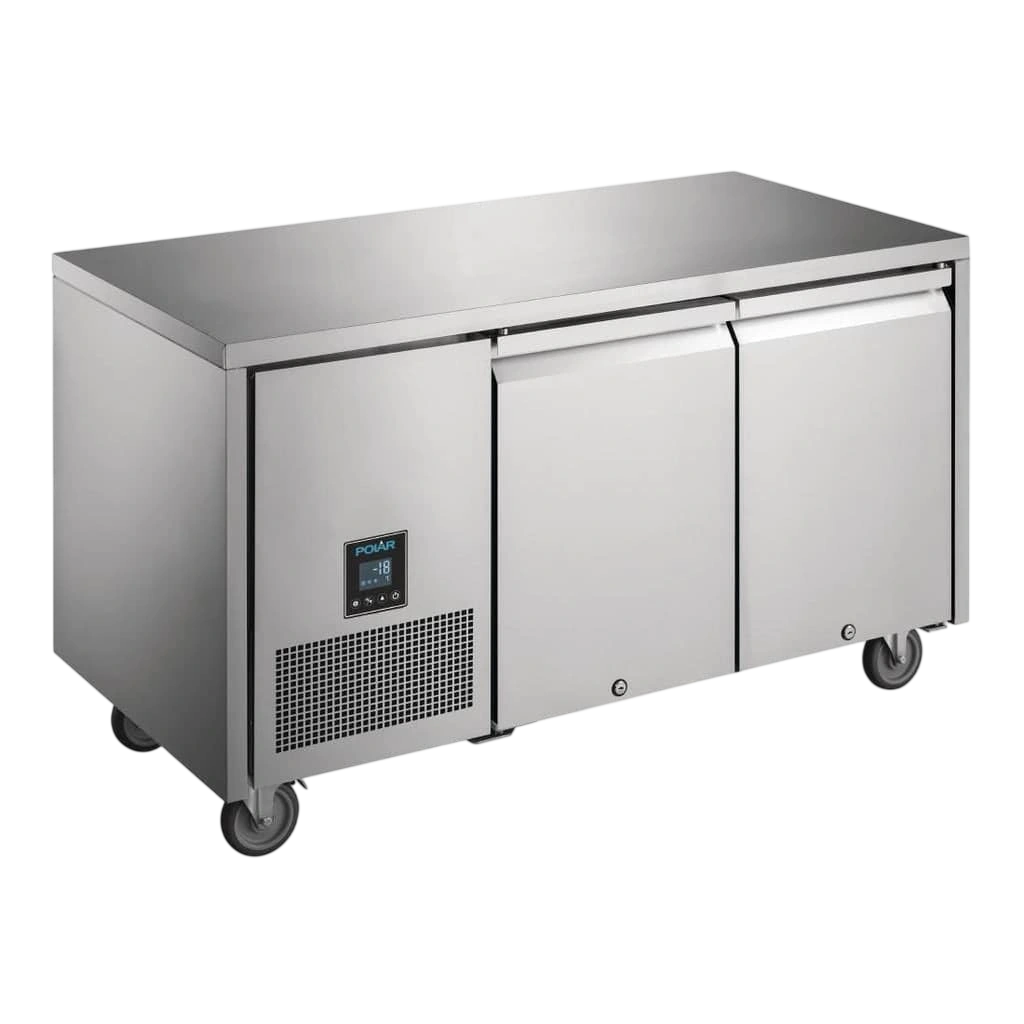 Polar UA006-A U Series 2 Door Counter Freezer - 196Ltr