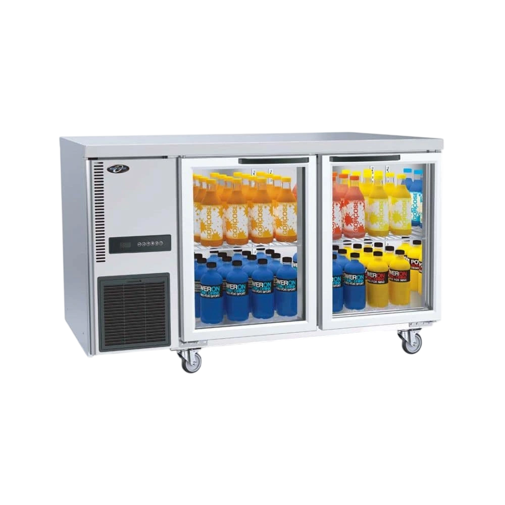 Thermaster TL1200TNG Double Glass Door Workbench Fridge
