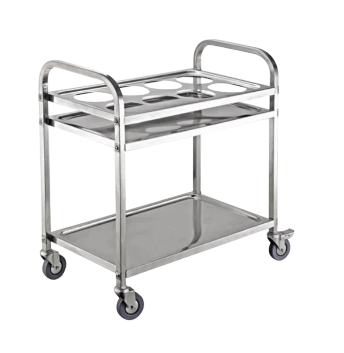 Kitchen Knock Stanless Steel Serving Trolley with Bowl Holder 402956 commercial kitchen equipment
