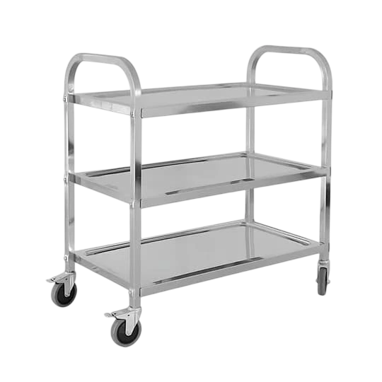Kitchen Knock 338755 Medium Stainless Steel Serving Trolley – 3 Tier commercial kitchen equipment