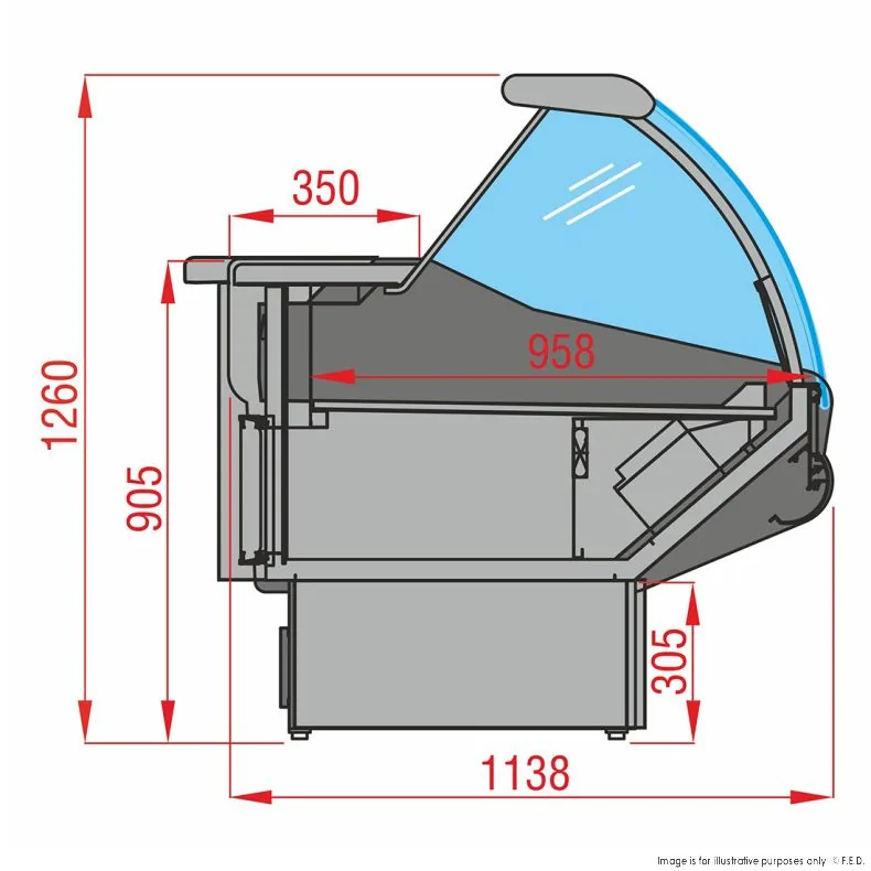 Monumental Tecnodom PAN2000 Curved Front Glass Deli