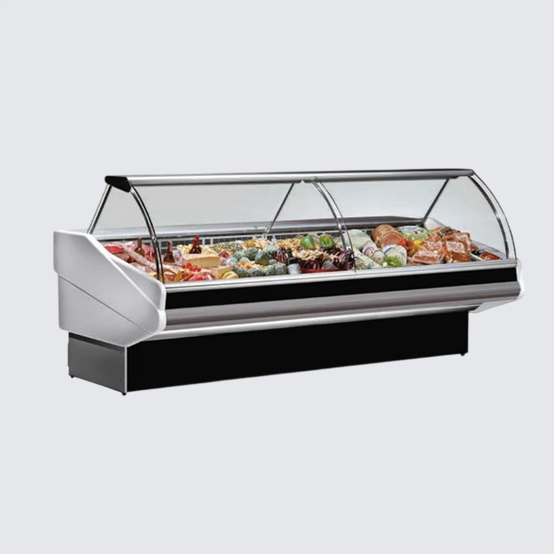 Tecnodom PAN2000 Tecnodom Curved Front Glass Deli Fridge commercial kitchen equipment