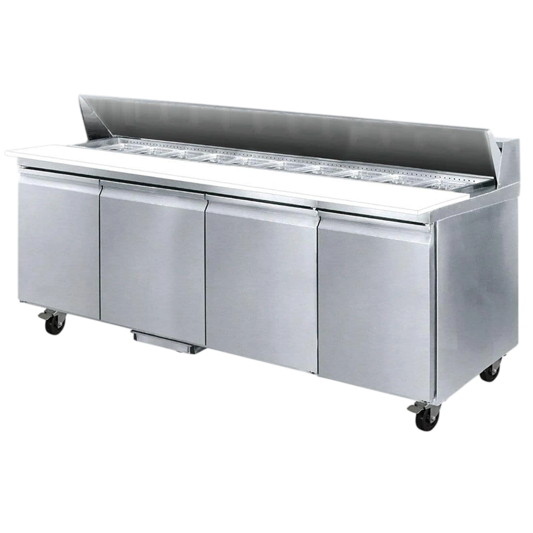 Thermaster SLB240 Four-Door Pizza Prep Fridge – 2400 mm commercial kitchen equipment