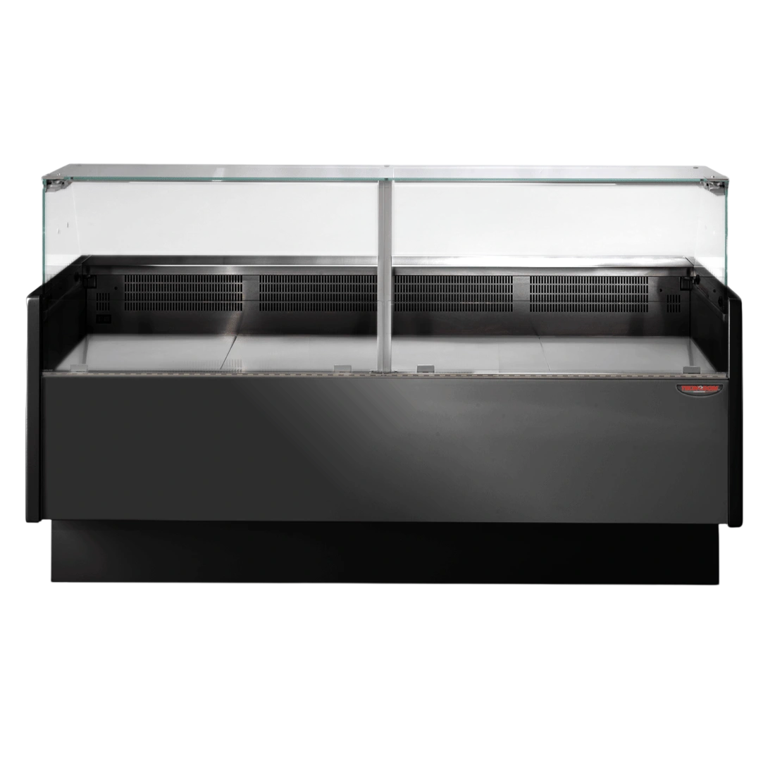 Tecnodom MR80 Black Deli Display – 2000mm Wide, Storage & Castors commercial kitchen equipment