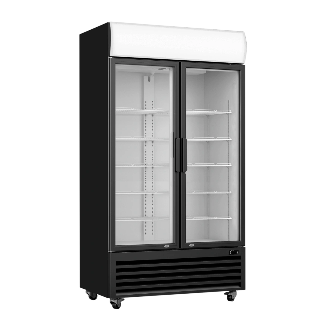 Thermaster LG-1200BP Two Glass Door Drink Fridge – 1200L, Black Finish commercial kitchen equipment