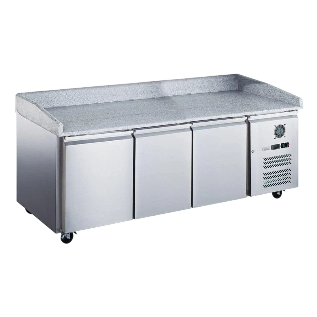 FED-X XPZ3600TN Three Door Saladette Fridge – 580L, Fan-FORCED, On Castors commercial kitchen equipment